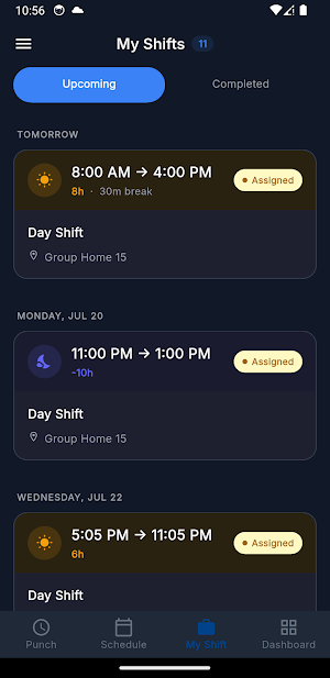 Heeges Schedule Screenshot 3