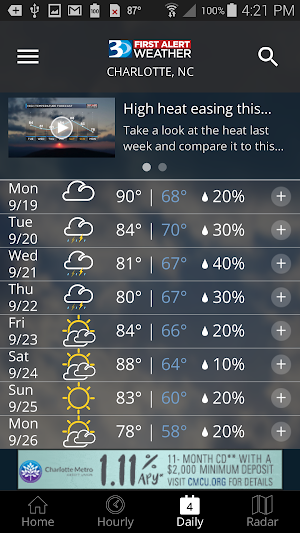 WBTV First Alert Weather Screenshot 3