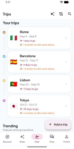 Tripfolk: Travel Friends Screenshot 2