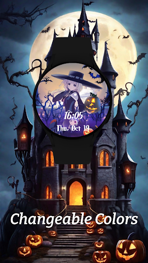 Anime Halloween Watch Face v2 Screenshot 1