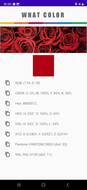 What color? Color detector Screenshot 2