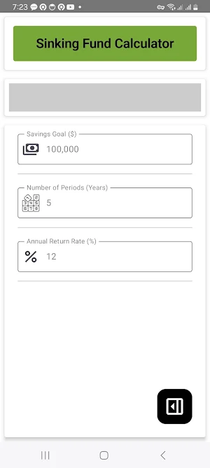 Sinking Fund Calculator Screenshot 0