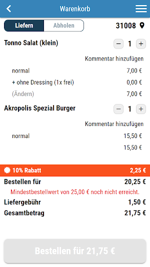 Restaurant Akropolis Elze Screenshot 1