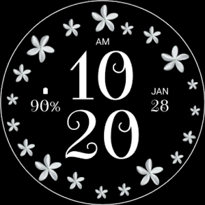 Jasmine Floral Watch Face Screenshot 3