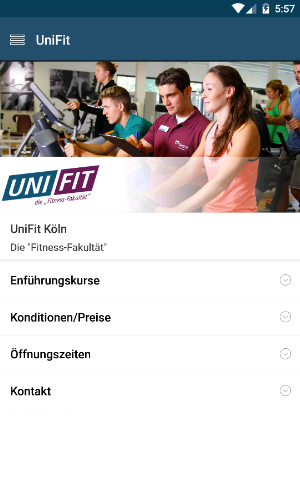 UniSport Köln Screenshot 1