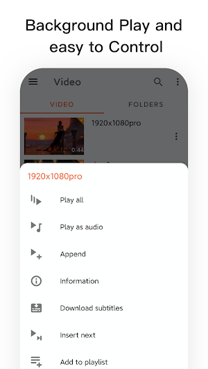 HD Video Player All Format All-in-One - MPlayer Screenshot 1