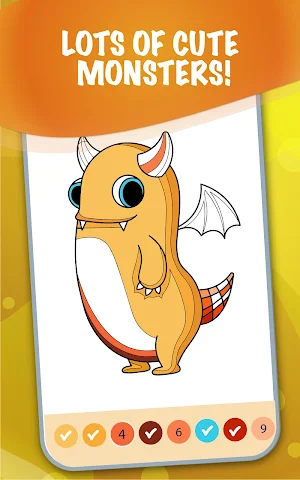 Halloween Monster Coloring Book By Numbers Screenshot 0