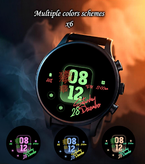 Animated Fireworks Watch Face Screenshot 2