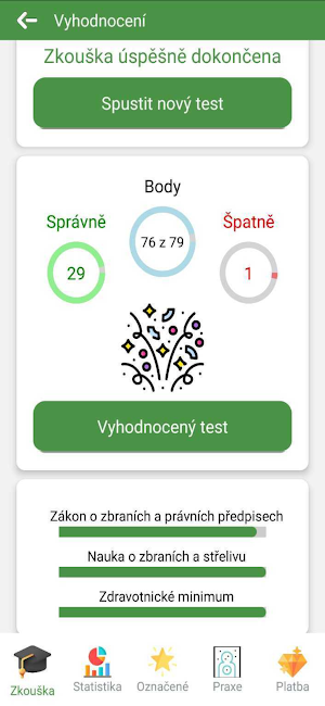 Zbrojní Průkaz ČR - testy 2024 Screenshot 1
