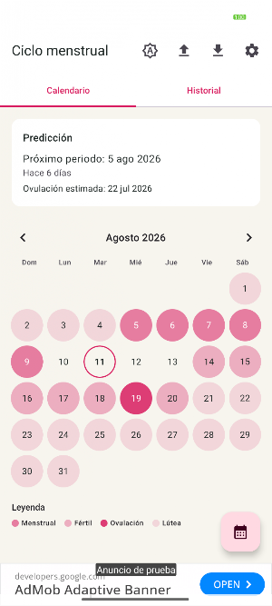 Ciclo Menstrual Screenshot 0