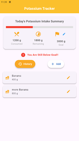 Potassium Tracker Screenshot 0