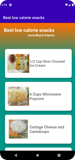 Best low calorie snacks Screenshot 0