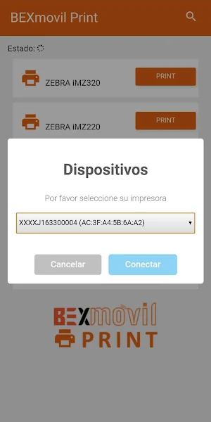 BEXmovil Print Screenshot 2