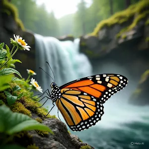 Butterfly Waterfall Wallpapers Screenshot 3
