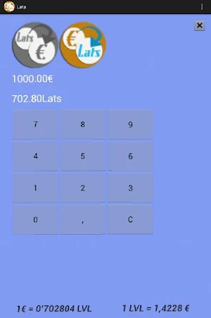 LVL to Eur  converter Screenshot 3