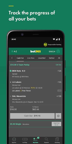 bet365 Sportsbook Screenshot 1
