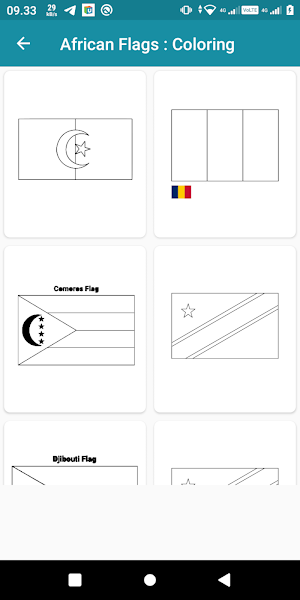 African Flags : Coloring Screenshot 1