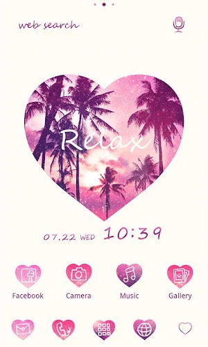 Beach Theme-Palm Tree Heart- Screenshot 0
