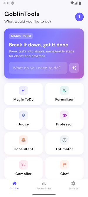 Goblin Tools - AI ADHD Planner Screenshot 0
