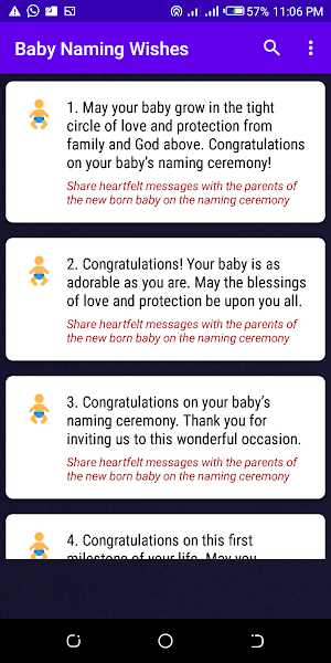 Naming Ceremony Wishes Screenshot 2
