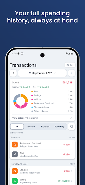 Cache: Expense & Money Tracker Screenshot 1