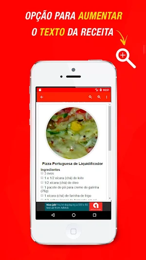 Receitas de Pizzas no Liquidificador Screenshot 2