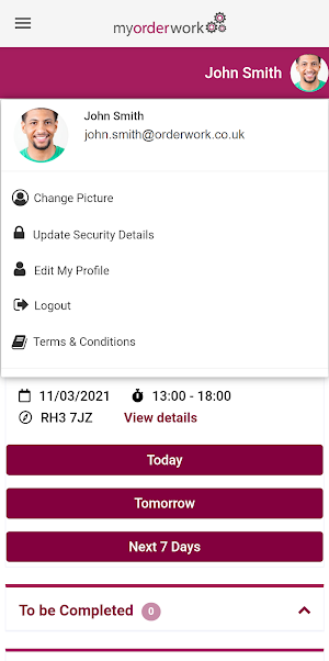 myOrderWork Screenshot 2