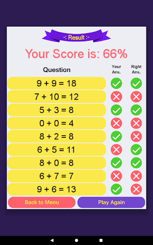 Kids True False - Math Screenshot 3
