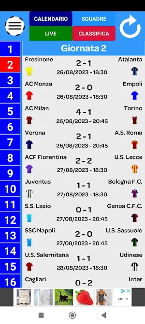 Calcio A Screenshot 0