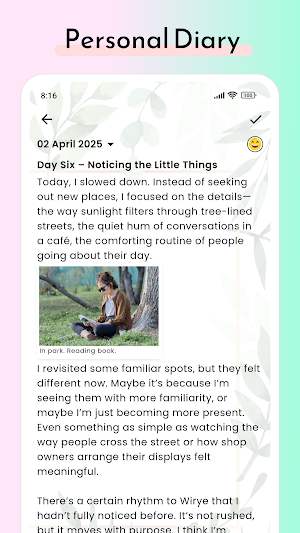 Personal diary with lock Screenshot 0