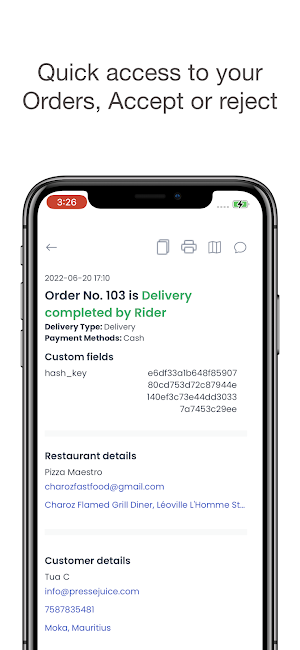 Order receiver: Nordic Venture Screenshot 2