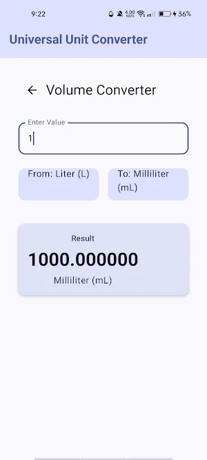 Universal Unit Converter Screenshot 2