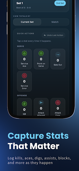 Volleyball Player Statistics Screenshot 1