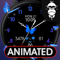 Blue Butterfly Watch Face