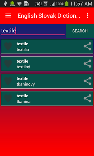 Free English Slovak Dictionary Screenshot 1