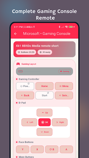 Gaming Console Remote Control Screenshot 3