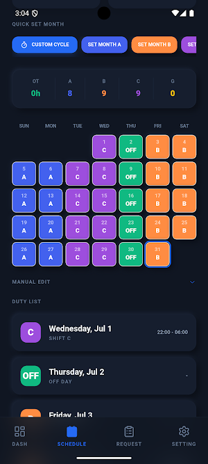Shift Master Screenshot 2