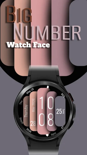 Big Number 3 - Watch Face Screenshot 0