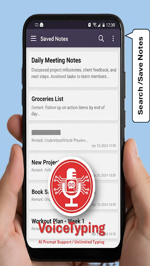 VoiceTyping-Notes & AI Prompt Screenshot 1