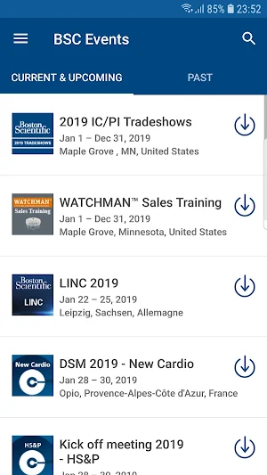 Boston Scientific Events Screenshot 0