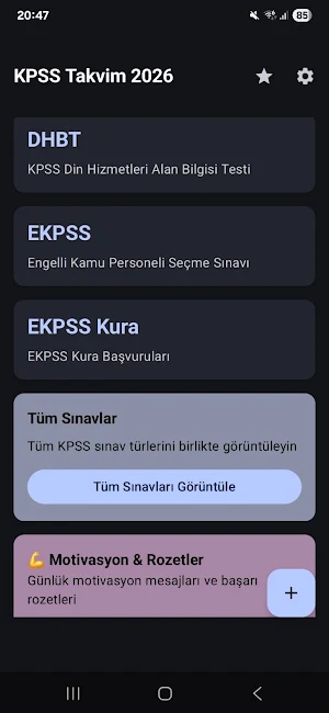 KPSS Takvim 2026 Screenshot 1