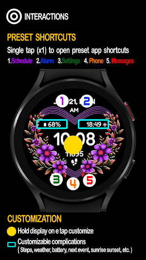 Flower Heart Bloom Black Screenshot 3
