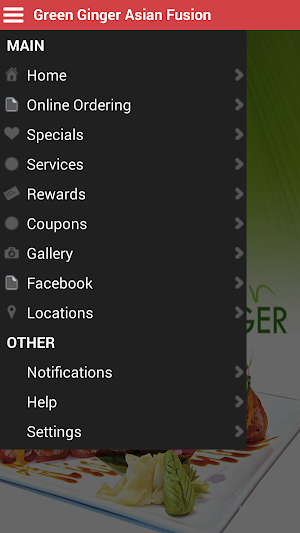 Green Ginger Asian Fusion Screenshot 1
