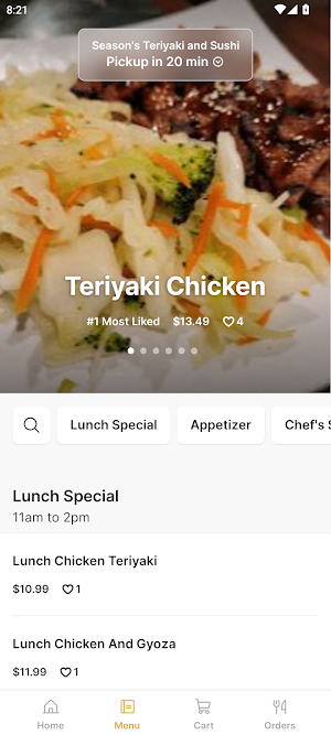 Season's Teriyaki and Sushi Screenshot 1