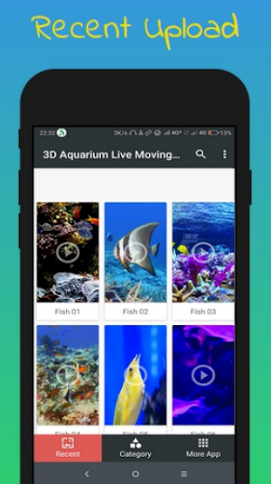 3D Aquarium Live Moving Fish Wallpaper Screenshot 1