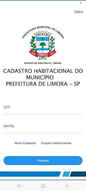 Cadastro Habitacional Limeira Screenshot 0