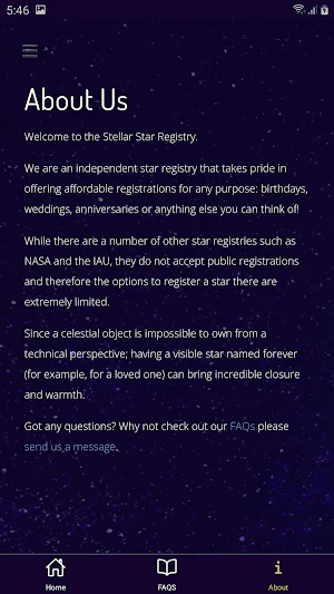 Stellar Registry Star Finder Screenshot 2
