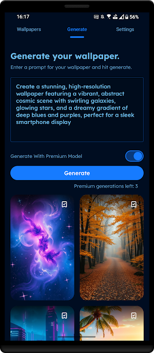 AI Wallpaper Creator - WaveGen Screenshot 0