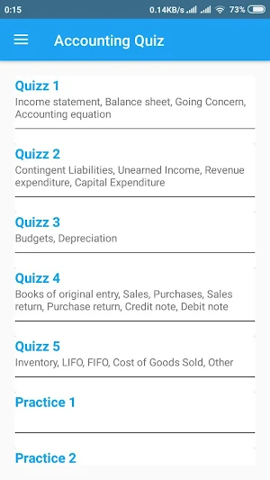 Accounting Quiz Screenshot 1