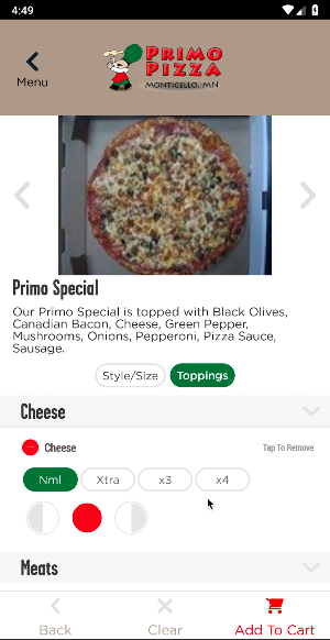 Primo Pizza Screenshot 3